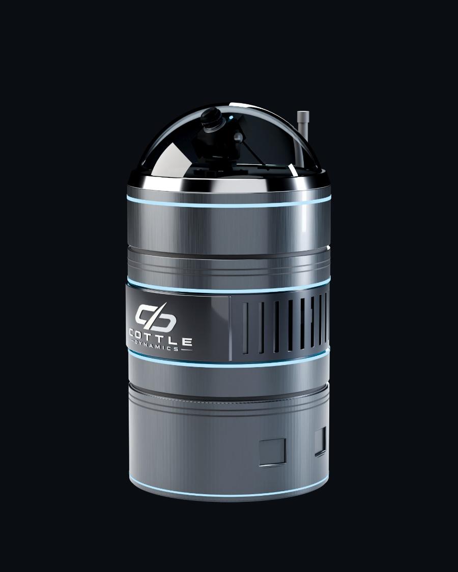 SkyVeil drone detection unit, angled product render